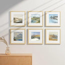 Vittanly 12x12 Picture Frames Set of 9, Shatter Resistant Plexiglass, Display 8x8 Pictures with Mat or 12x12 without Mat, Photo Frames for Wall Mount, Engineered Wood, OAK by CozyNest Decor