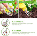 Garden Tool Set, 4 PCS Heavy Gardening Kit Heavy Duty Floral Hand Tools, Fancy Gifts for Women, Including Trowel, Sharp Pruner, Hand Rake, and Mat (White Set) by GreenHaven Gardens