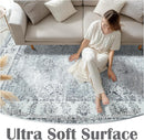 jinchan Runner Rug 2x5 Washable Hallway Runner- Vintage Floral Non Slip Low-Pile Soft Thin Kitchen Rug Distressed Carpet for Farmhouse Bedroom Entryway Laundry Room(2x5ft,Grey) by TinyTreasures Baby Boutique