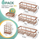Veken Shower Caddy 6-Pack, No Drilling & Rustproof, Waterproof Adhesive Shelves Rack with Soap Holder, Large Capacity Bathroom Organizers and Storage, Wall-Mounted Kitchen & Home Decor by CozyNest Decor