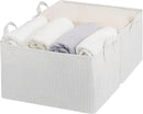 StorageWorks Storage Bins, Fabric Storage Bins for Shelves, Extra Large Storage Baskets with Metal Frame, Closet Baskets and Bins with Handles, Jumbo, Gray and White Stripes, 2-Pack by CozyNest Decor
