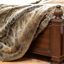 BATTILO HOME Luxury Brown Faux Fur Blanket Thick Warm Elegant Cozy Fuzzy Throw for Couch, Bed, Sofa Fluffy Blankets Decorative Reversible to Plush Velvet, 50"x60" by CozyNest Decor