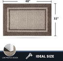 PURRUGS Dirt Trapping Door Mat 32" x 48", Non-Slip/Skid Machine Washable Entryway Rug, Shoes Scraper, Area Rug, Super Absorbent Welcome Mat for Muddy Wet Shoes and Paws, Beige & Grayish Brown by CozyNest Decor