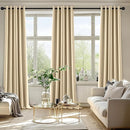 MIULEE Cream Beige Blackout Curtains for Bedroom Living Room 96 Inches Long 2 panels, Thermal Insulated Room Darkening Drapes Solid Grommet Top Noise Reducing Light Blocking Window Curtains 40x96 Inch by TinyTreasures Baby Boutique