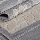 Beverly Rug Outdoor Runner Rug 2x7 Modern Floral Tropical Area Rugs for Indoor and Outdoor Patio Easy to Clean Non Shedding Living Room Porch Garden Washable Outside Carpet (2 x 7 Gray) by CozyNest Decor