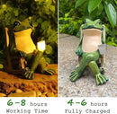 Frog Solar Lights Outdoor Garden Mini Frog Figurines Decor for Patio Yard Lawn Ornament Solar Garden Miniature Frog Decor Gift for Women Mother's Day Birthday Housewarming Gifts by CozyNest Decor