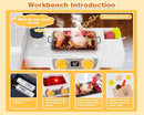 Kids Kitchen Food PlaySet - Simulated BBQ Fast Food Store Toy with Cash Register, Includes Color-Changing Food Sound and Light Effects, Suitable Birthday Gift for Boys and Girls Aged 3-5 by TinyTreasures Baby Boutique