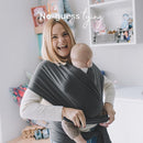 Boba Baby Wrap Carrier – Original Baby Sling Carrier for Newborns (7–35 lbs), Soft, Secure, Hands-Free & Ergonomic, Ideal for Comfortable Bonding, New Parents (Serenity Charcoal) by TinyTreasures Baby Boutique