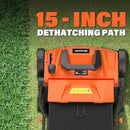 MAXLANDER 15” 13 Amp Electric Dethatcher and Scarifier, 2-in-1 Lawn Dethatcher with 5-Position Depth Adjustment, 45L Removable Collection Bag, Airboost Technology Increases Lawn Health by GreenHaven Gardens