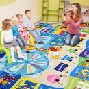 Kids Rugs for Playroom Washable, Educational and Fun Learning Rugs with ABC Alphabet Animals Shapes, Baby Toddler Children's Play Mat for Bedroom Classroom Nursery, 5x7 Feet, Blue by CozyNest Decor