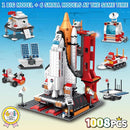 Space Exploration Shuttle Toys for 8-12 and 8-14 Years Boys Kids, 1008pcs 7 Models Aerospace Building Set with Heavy Transport Rocket and Launcher, Educational Construction Toy by TinyTreasures Baby Boutique