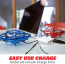 Force1 Scoot Duo Hand Operated Drone for Kids or Adults - 2pk Hands Free Motion Sensor Mini Drones, Easy Indoor Flying Ball Small UFO Toys for Boys and Girls (Red and Blue) by TinyTreasures Baby Boutique