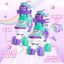 PAPAISON Adjustable Roller Skates for Girls Illuminating Wheels, Kids Toddler Rollerskates Ages 4-6 5-8 8-12 by TinyTreasures Baby Boutique