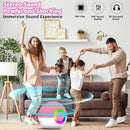 goopow Mini Karaoke Machine Speaker for Kids Adults, Portable Bluetooth Microphone Song Toys with LED Light, Best Chritmas Birthday Festival Gift for 3 4 5 6 7 8+ Year Old Girls Boys (Pink-2Mic) by TinyTreasures Baby Boutique
