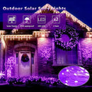 JMEXSUSS 2 Pack Purple Solar Christmas Lights, 33ft 100 LED Purple Solar Lights Outdoor, Waterproof 8 Modes Purple Fairy Lights for Outside Tree Garden Patio Christmas Halloween Decorations by GreenHaven Gardens
