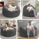 Hobestluk 5FT Bean Bag Chair Giant Bean Bag Chairs for Adults Large Bean Chairs with Removable Cover, Beanbag Chair with Filler, Adult Bean Bag Chairs for Living Room, Bedroom by CozyNest Decor