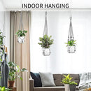 3 Pack Macrame Plant Hanger - 43"/35"/29" Different Sizes, Hanging Planter Basket Flower Pot Holder for Indoor Outdoor, with Wood Beads, Boho Home Decor, Gray (POTS NOT Included) by GreenHaven Gardens