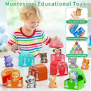 Learning Toy for Toddlers 1 2 3 Year Old, Montessori Educational Counting, Matching & Sorting Sensory Toys, 10 Safari Animals & 10 Zoos, Birthday Easter Gift for Baby Boy Girl Age 12-18 Months by TinyTreasures Baby Boutique