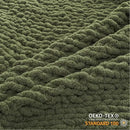 WESHIONGOO Chunky Knit Blanket Throw 50"×60" Knitted Throw Blankets for Couch Bed Fluffy Soft Blanket with Jumbo Chenille Yarn Thick 100% Handmade (Olive Green) by CozyNest Decor