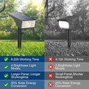 Solar Spot Lights Outdoor, 2 Pack Outdoor Solar Lights for Yard Waterproof, 4 Lighting Modes Solar Landscape Spotlights, Auto On/Off Solar Powered Flood Lights Garden Pathway (Warm White) by CozyNest Decor