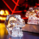 Diamond Star Glass Candle Holder Skull Halloween Tealight Candle Holder Decorative Votive Candle Holders for Home Party (clear) by CozyNest Decor