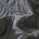 MarCielo 3-Piece 100% Cotton Oversized Bedspread Lightweight Quilt Coverlet Embroidery Farmhouse Bedding Set T0 (Dark Grey, Oversized King (118"x106")) by CozyNest Decor