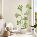 Artificial Mahonia Fortunei Tree 6ft,Tall Fake Plant Artificial Sumac Tree, Faux Plants Indoor Fake Plants Decor with Pots for Home Office Bathroom Bedroom Living Room Decorations Housewarming by CozyNest Decor