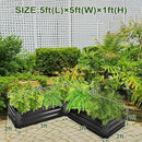 EDOSTORY Raised Bed Garden Bed Kit, 5x5x1ft Galvanized Planter Tall Raised Garden Boxes Outdoor, Large Metal Raised Garden Beds for Vegetables, Flowers, Herbs by CozyNest Decor