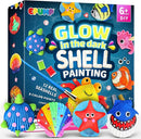 EPUMP Shell Painting Kit for Kids - Glow in The Dark Arts and Crafts Supplies Kits for Girls Boys - Kids Activities Creative Art Set Birthday Gifts DIY Paint Toys for Age 6 7 8 9 10 11 12 Years Old by TinyTreasures Baby Boutique