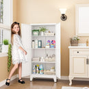 Metal Pantry Cabinet, Kitchen Pantry Storage Cabinets with 2 Door and 3 Adjustable Shelves, White Kitchen Pantry Cabinet, Freestanding Cupboard for Dining Room Living Room Bathroom by CozyNest Decor