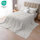 PHF 100% Cotton Waffle Blanket Oversized King 120"x120", Lightweight Breathable Extra Large 10'x10' Summer Blankets for Bed, Giant Big Luxury Aesthetic Woven Bedding for Home Decor, Light Grey by CozyNest Decor