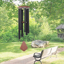 Wind Chimes Outdoor Large Deep Tone, 44 Inches Sympathy Wind Chimes Tuned Soothing Melody, Memorial Wind-Chime with 6 Heavy Tubes for Outside Decoration, Garden/Yard. Black Wind Chime by CozyNest Decor