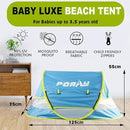 Poray Portable Baby Beach Tent with UPF 50+ Sun Shelter,Mosquito Net and Sunshade, Ideal Pop Up Kids Travel Tent with Carry Bag & 2 Stakes,Outdoor Indoor Play and Sun Protection by TinyTreasures Baby Boutique