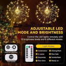 8 Pack Firework Lights 120 LED Copper Wire Firework Lights, 8 Modes Dimmable String LED Lights with Remote Control,Waterproof Hanging Fairy Lights for Party,Home,Christmas,Garden Outdoor Decoration by GreenHaven Gardens
