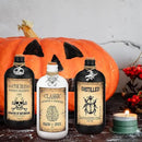Uiifan 31 Pcs Halloween Potion Bottles Set Including Glass Apothecary Bottles with Cork Stickers and Pendants Halloween Decorations Indoor Party Supplies(White, Black,16 oz) by CozyNest Decor
