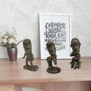 Moai Statue Decor - 6 Inch Easter Island Oranment Resin Stone Decoration for Room Accessories Antique Sculpture for Office Desktop (Play The Guitar) by CozyNest Decor