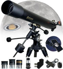 SpectrumOI Telescope for Kids, Telescope for Adults Astronomy Gifts, Telescope for Kids 8-12 - Premium EQ Refractor Telescope 80mm Aperture with Aspherical Eyepiece by TinyTreasures Baby Boutique