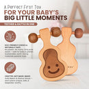 Wooden Teething Toys for Baby 0-6 Months – Organic Natural Non-Toxic Handmade Teether with Beads & Rattle for Soothing Relief – Montessori Sensory Toy for Babies, Infant Boy & Girl by TinyTreasures Baby Boutique