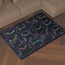 Black Play Cat Rug for Playroom for Boys Girls 59"x39" Funny Cute Cat Cartoon Decor for Bedroom Living Room Non-Slip Comfy Floor Casual Mat Carpet Washable by TinyTreasures Baby Boutique