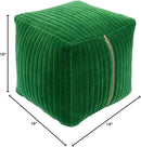 Mark&Day Pouf Ottoman, Rubbach Modern Dark Green Cube Pouf Foot Rest for Living Room, Bedroom and Boho Home Decor (16"x16"x16") by CozyNest Decor