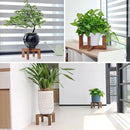 Plant Stand, Indoor/Outdoor Wood Plant Holder, Single Flower Pot Stand, Sturdy Planter Stand, Fit 5-15 Inch Pots by GreenHaven Gardens