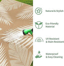 GENIMO Outdoor Rug 5' x 8' Waterproof for Patios Clearance, Reversible, Plastic Straw Camping Rug Carpet, Large Area Rugs Mats for RV, Picnic, Backyard, Deck, Balcony, Porch, Beach, Brown&Beige by CozyNest Decor