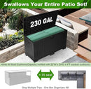 270 Gallon Outdoor Storage Box Waterproof, Extra Large Plastic Outside Deck Box Weatherproof, Resin Patio Storage Bin with Lock and Lids for Pool Equipment and Cushion, Black by GreenHaven Gardens