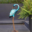 chisheen Metal Crane Garden Statue, Blue Heron Sculpture Yard Art, Large Heron Decoy, Bird Statues, Lawn Ornaments for Backyard Pond Patio Porch Outside Decorations by GreenHaven Gardens
