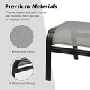 Patio Ottomans Outdoor Foot Rest Aluminum Patio Footstool Samll Seat Wicker Furniture Patio Ottoman 2 Pieces Grey by CozyNest Decor