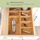 Premium Kitchen Utensils and Junk Drawer Organizer – Small 5-Compartment Design with 4 Removable Dividers, Non-Slip Feet, 100% Sustainable Bamboo, 2 Pack by CozyNest Decor