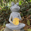 Solar Frog Garden Figurines Solar Lights Yoga Frog Statue for Outdoor Garden Patio Yard Frog Decor Gifts for Women Grandma Mother's Day Birthday Gifts by CozyNest Decor