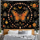 Lunerfex Moon Phase Butterfly Floral Wall Tapestry, Celestial Botanical Tapestries for Room Decor, Mystical Tapestry 60x44 Inch by CozyNest Decor
