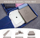 Folding Yoga Travel Pilates Mat Foldable Easy to Carry to Class Beach Park Tear resistant Travel Picnics 4mm Thick 9 Colors by TinyTreasures Baby Boutique