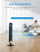 Dreo Smart Tower Fan WiFi Voice Control, Compatible with Alexa/Google & Fans for Home Bedroom, Table Air Circulator Fan for Whole Room, 12 Inch, Black by CozyNest Decor